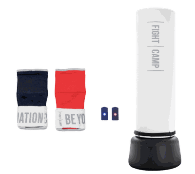 FightCamp with bag and gloves