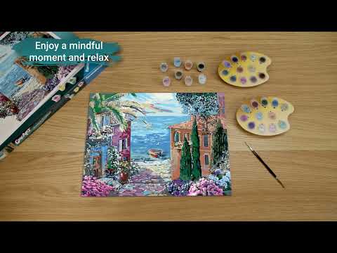 Ravensburger CreArt Mediterranean Landscape Paint by Numbers Kit for Adults