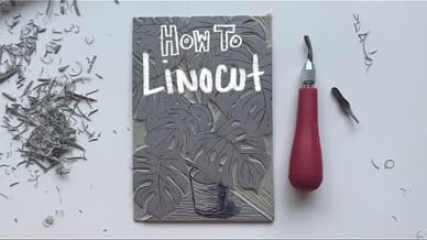 PRINTMAKING Tutorial, How to LINOCUT for Beginners Pt. 1