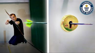 Most Consecutive Arrows Shot Through A Keyhole - Guinness World Records