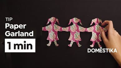 TIP: How to Cut a Paper Garland - Karishma Chugani | Domestika English