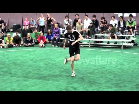 Incredible hacky-sack routine