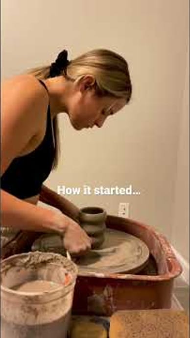 How my pottery journey started vs how it’s going…. #pottery #ceramics #shorts