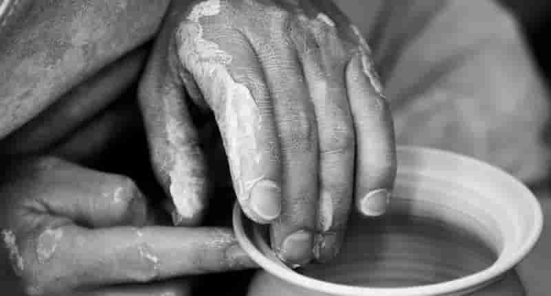 adult arts and crafts clay dirty