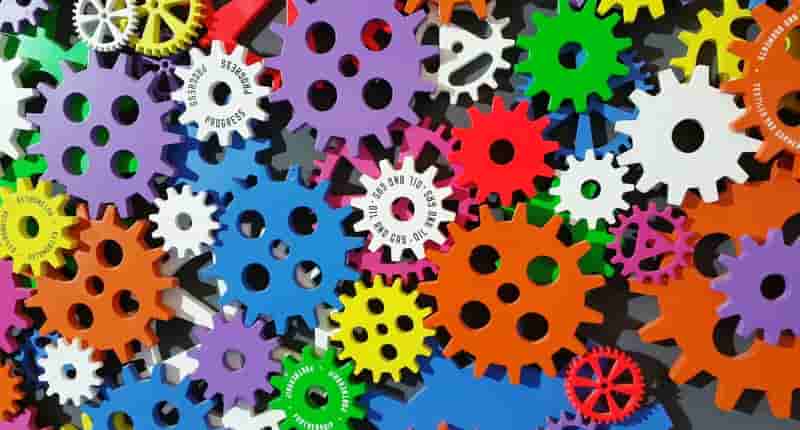 Colorful Toothed Wheels