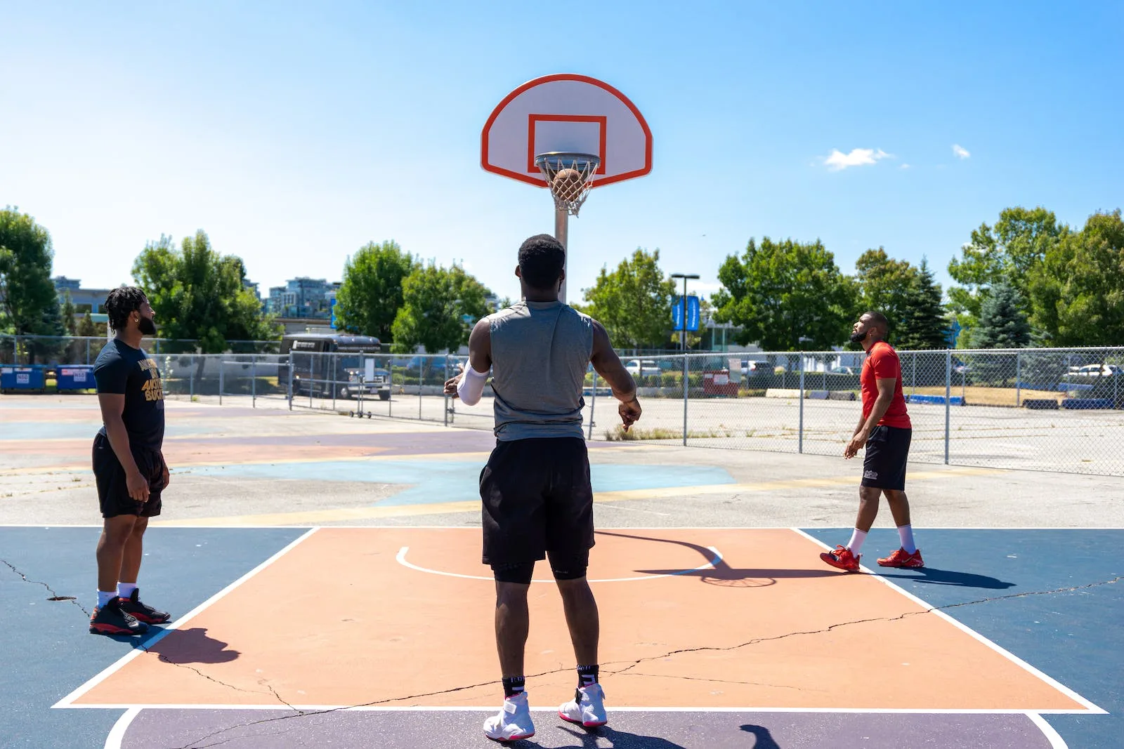 man shooting a free throw