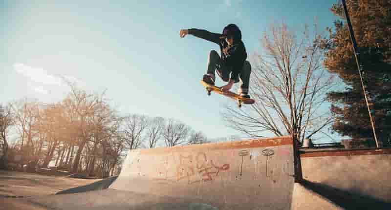 Man Doing A Skateboard Trick