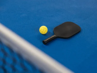 pickleball paddle ball court net