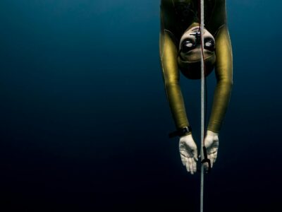 A Person Freediving